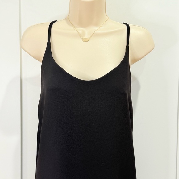 Smock Mohawk General Store Shift Midi Dress Black Size 2 Ruffle Hem Minimalist - Picture 6 of 10